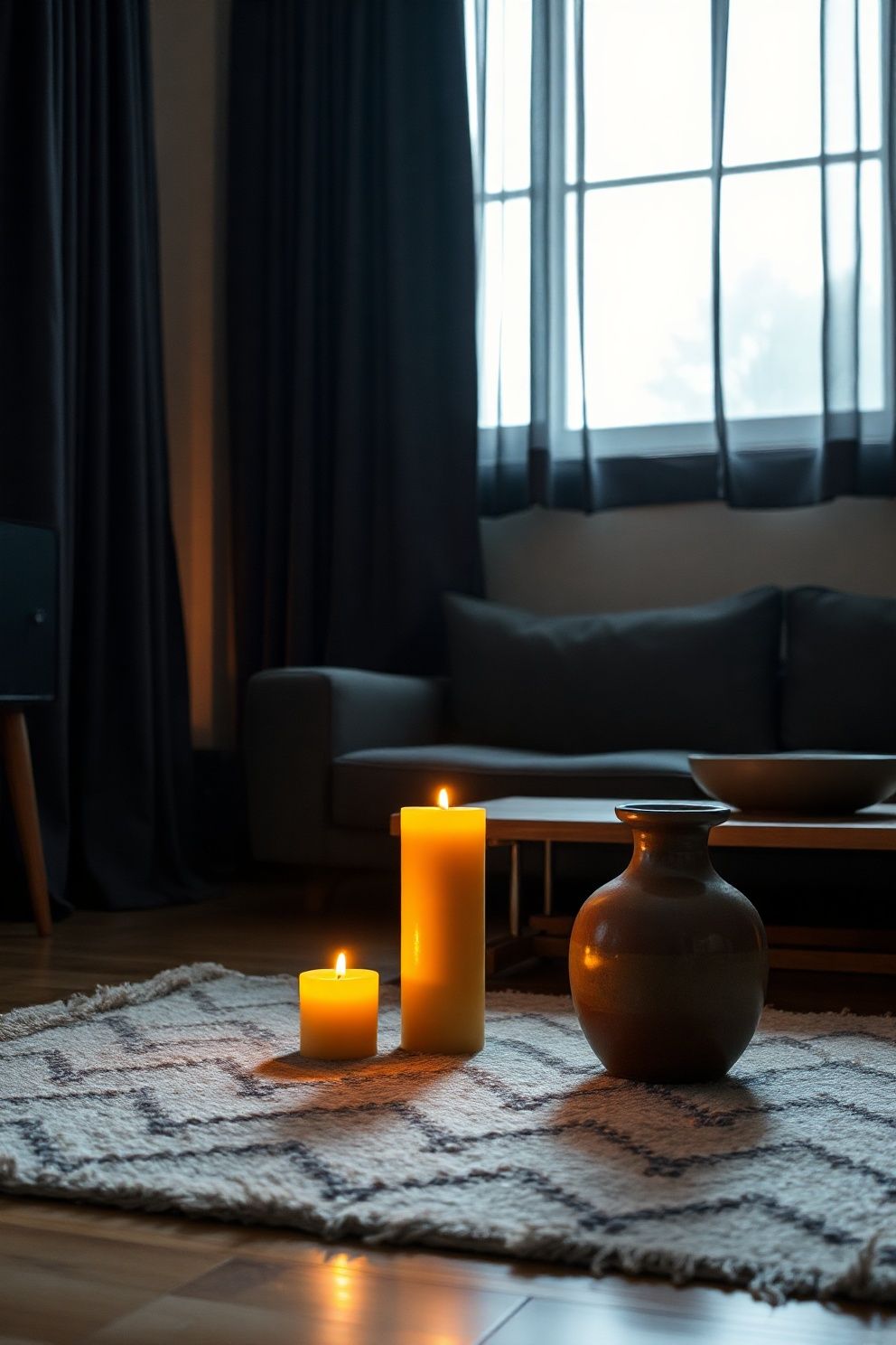 Candle Lighting in a Japandi Living Room: Warm Glow, Low and Slow – japandi — living room japandi — living room decor · 18 Cozy Japandi Living Room Ideas That Feel Like a Warm Hug