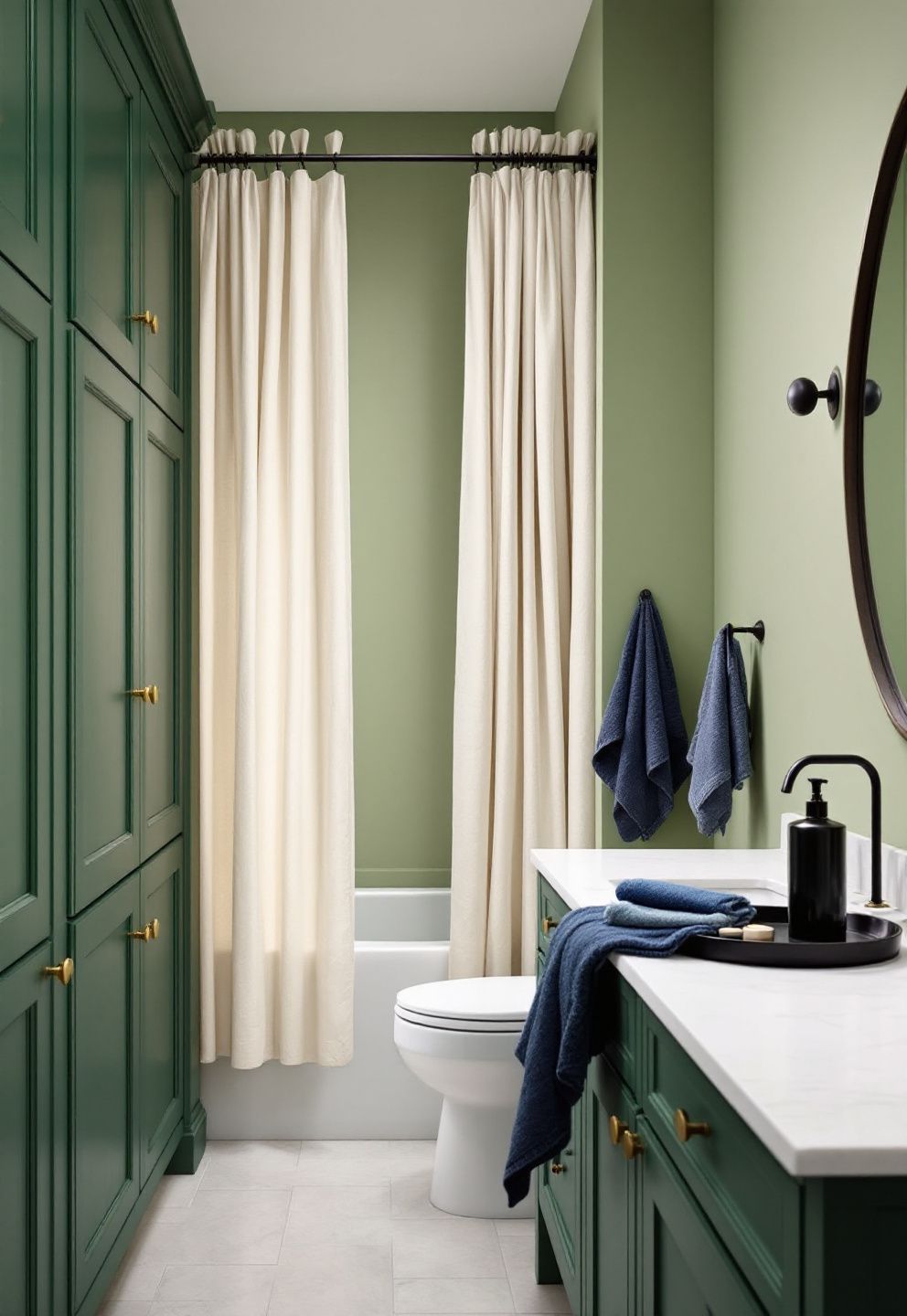 Green Fall Bathroom Decor Beyond Sage: Hunter, Olive, Forest, and Emerald Across Three Looks – seasonal — fall seasonal — fall decor · Fall Bathroom Decor: 16 Cozy Autumn Touches That Transform the Most Private Room