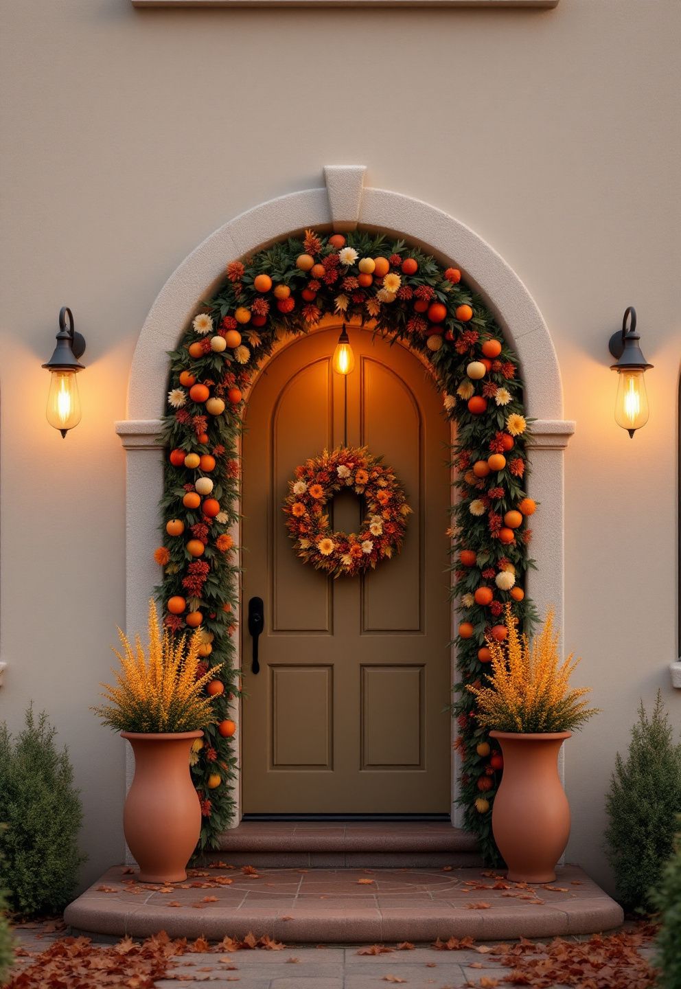 Arched Doorway Styling: Framing the Curve – seasonal — fall seasonal — fall decor · Fall Porch Decor Ideas: 15 Welcoming Seasonal Transformations for Your Front Door