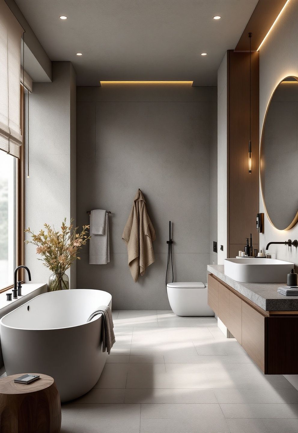 Why Texture Decides Gothic vs. Calm, Not Color – japandi — bathroom japandi — bathroom decor · 11 Dark Japandi Bathroom Ideas With a Rich and Moody Atmosphere