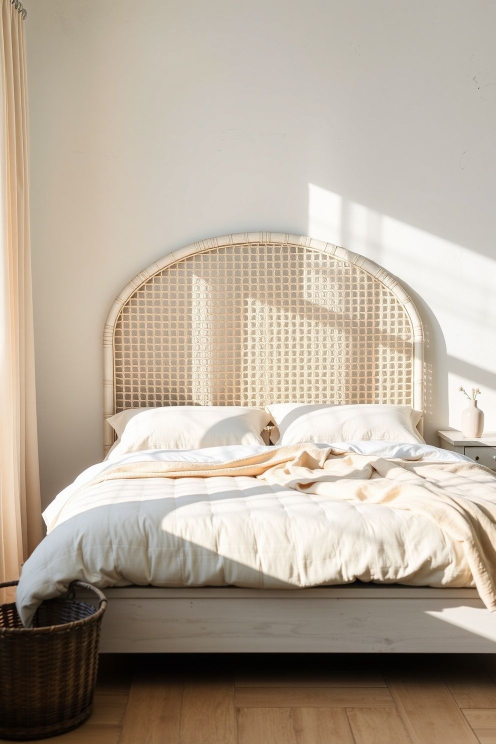 Seafoam Limewash Walls With a Whitewashed Rattan Bed – coastal — bedroom coastal — bedroom decor · Coastal Granddaughter Bedroom: 14 Modern Youthful Takes on Classic Beach Style