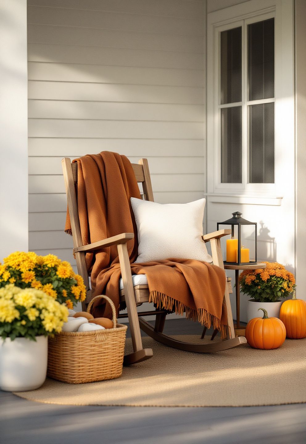 The Rocking Chair Nook: A Full Scene Built Around Seating – seasonal — fall seasonal — fall decor · Fall Porch Decor Ideas: 15 Welcoming Seasonal Transformations for Your Front Door