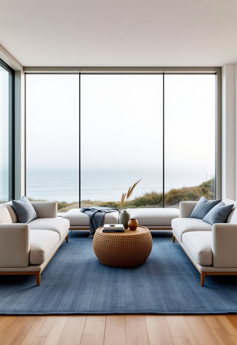Floor-to-Ceiling Glass, Furniture Kept Below Sill Height – coastal — living room coastal — living room decor · Coastal Living Room Ideas: 20 Beautiful Designs That Bring the Beach Home