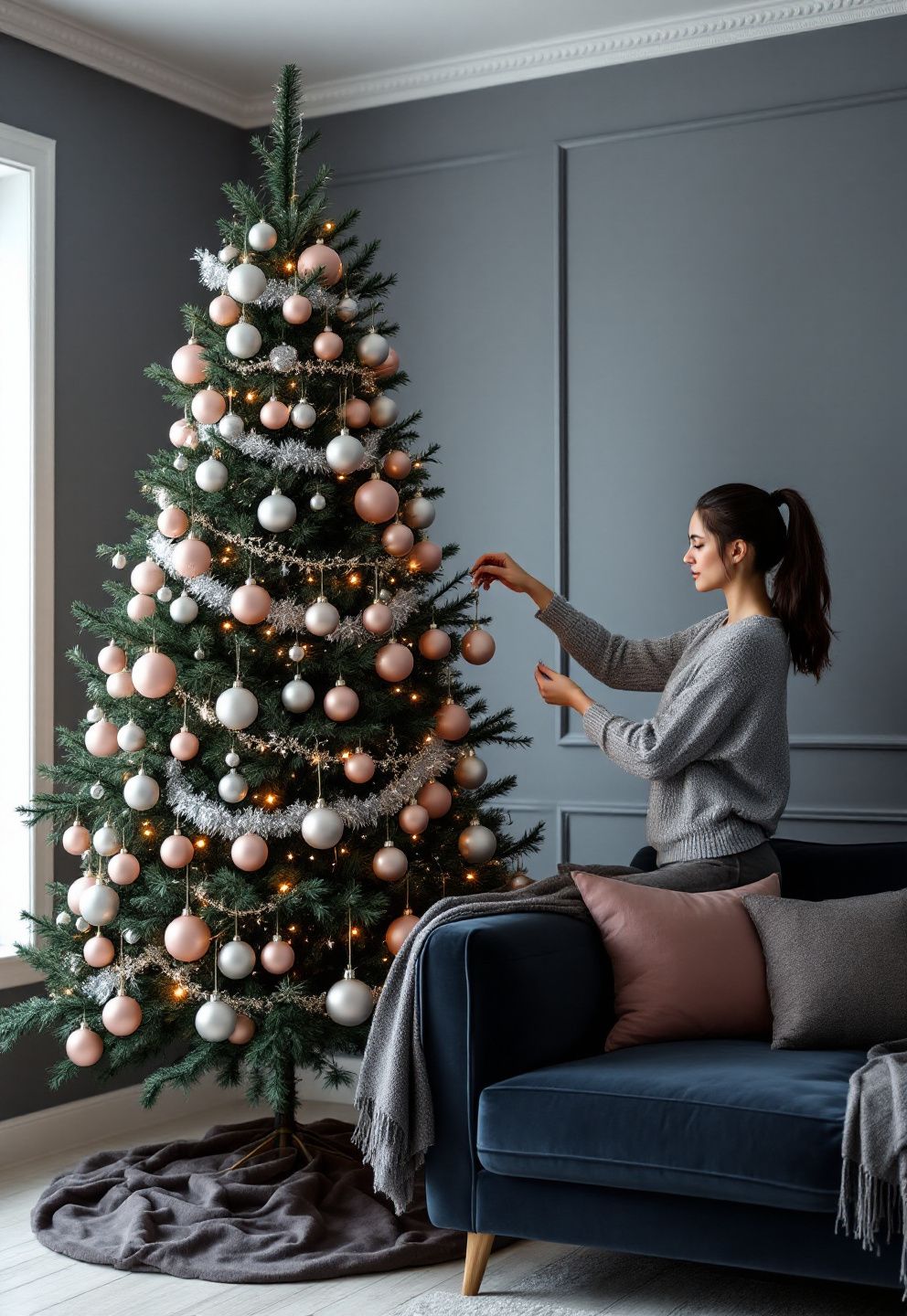 Pink & Silver: The Strict 1:1 Alternating Pattern That Prevents a Washed-Out Tree – seasonal — christmas + winter seasonal — christmas + winter decor · Pink Christmas Tree Decorations: 14 Soft Dreamy Designs for a Feminine Festive Season