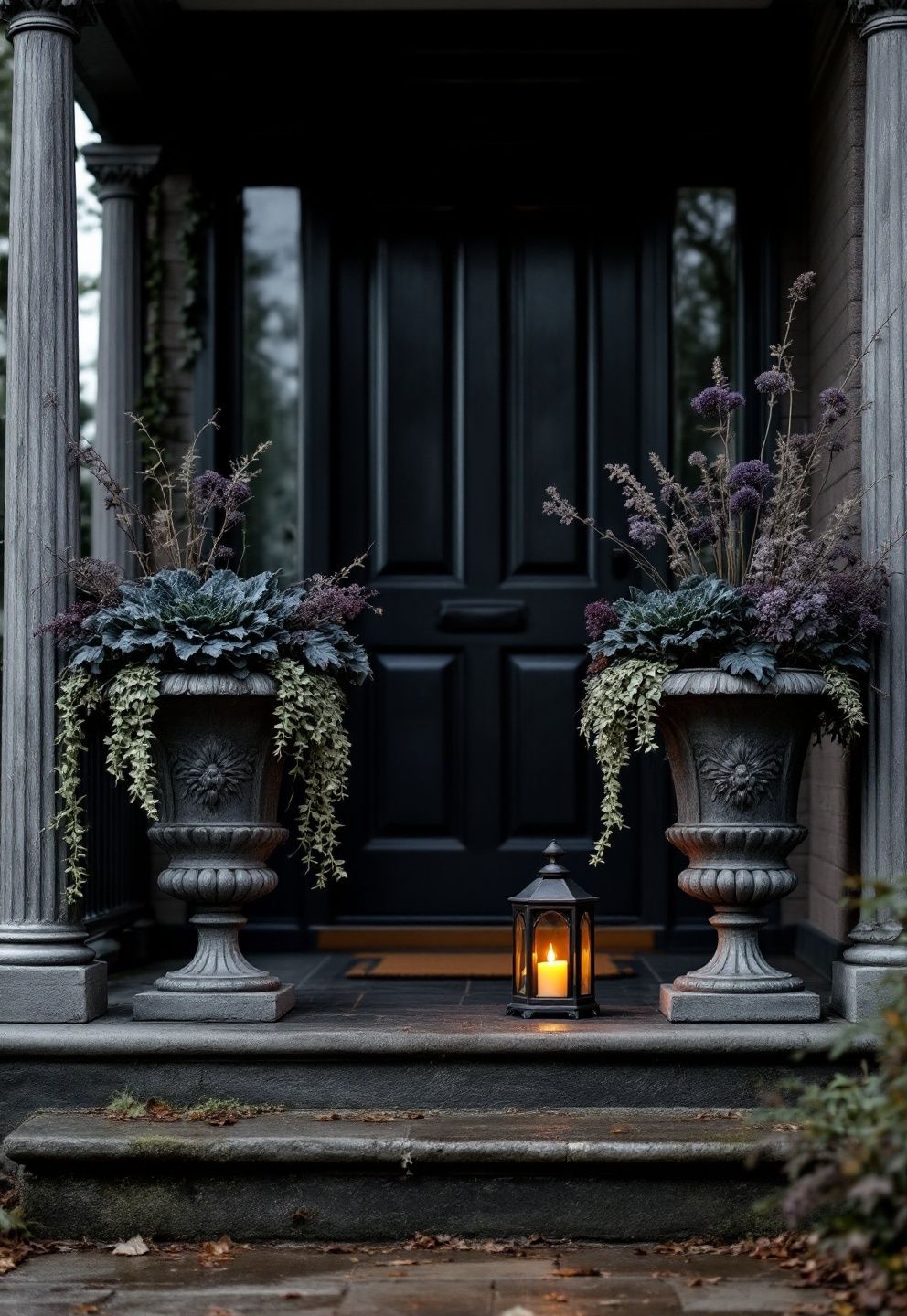 Wrought-Iron Urns and Aged Stone, Not Plastic – seasonal — spring + other seasonal — spring + other decor · Dark Halloween Aesthetic: 14 Moody Elevated Designs That Are Scary Chic