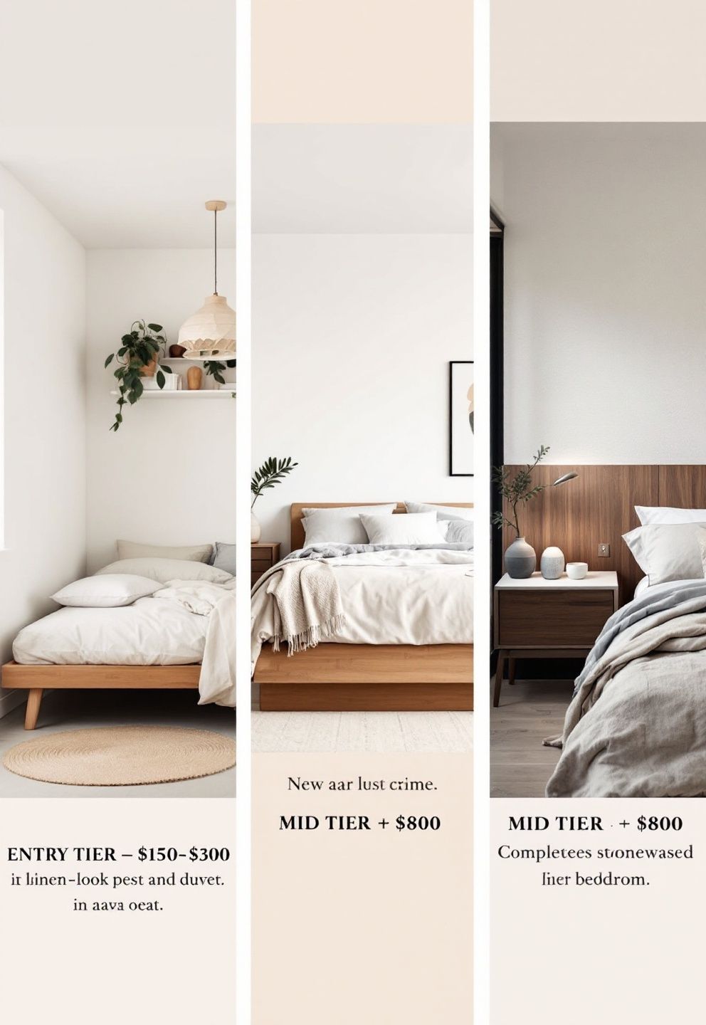 Japandi Bedroom on a Budget — Three Spending Tiers From $150 to $1,500+ – japandi — bedroom japandi — bedroom decor · The Ultimate Japandi Bedroom Guide: Ideas Decor and Styling Tips