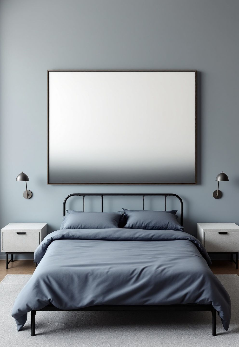 Cool Greige Plaster Walls, Poured Concrete Nightstands, and a Fog-Horizon Canvas Above the Bed – coastal — bedroom coastal — bedroom decor · California Coastal Bedroom: 14 Laid-Back Golden State Designs That Feel Like Permanent Summer