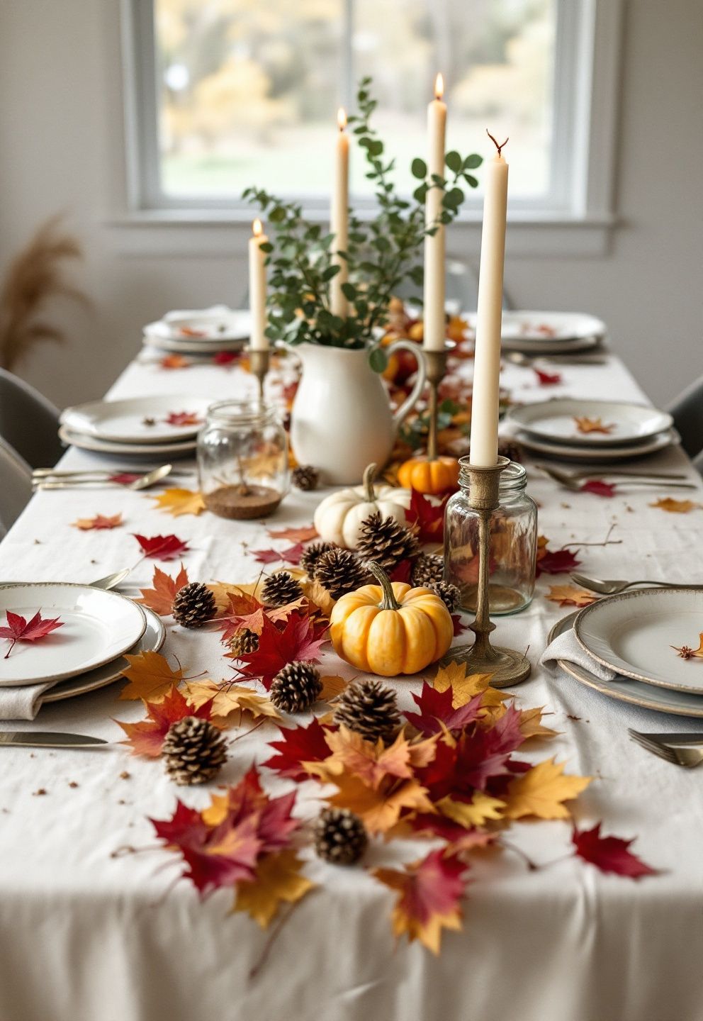 Under-$50 Thanksgiving Tablescape Using What You Already Own – seasonal — fall seasonal — fall decor · Thanksgiving Tablescape: 16 Stunning Autumn Table Settings for the Big Day