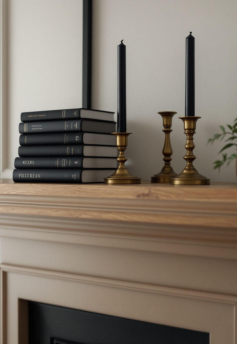 Vintage Books and Brass Candlesticks for a Lived-In Look – seasonal — spring + other seasonal — spring + other decor · Halloween Mantel Decor: 14 Spooky Fireplace Styling Ideas From Subtle to Scary