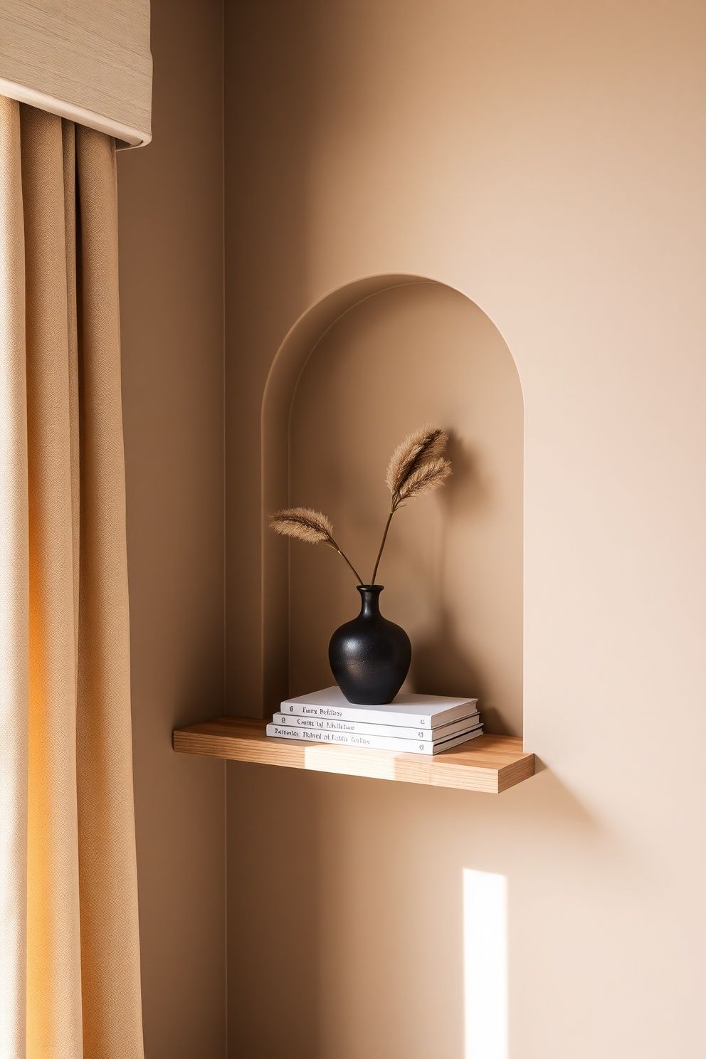 Paint the Alcove Interior the Same Tone as the Wall — Not Contrasting – japandi — living room japandi — living room decor · 12 Clever Japandi Storage Solutions Hiding in Plain Sight