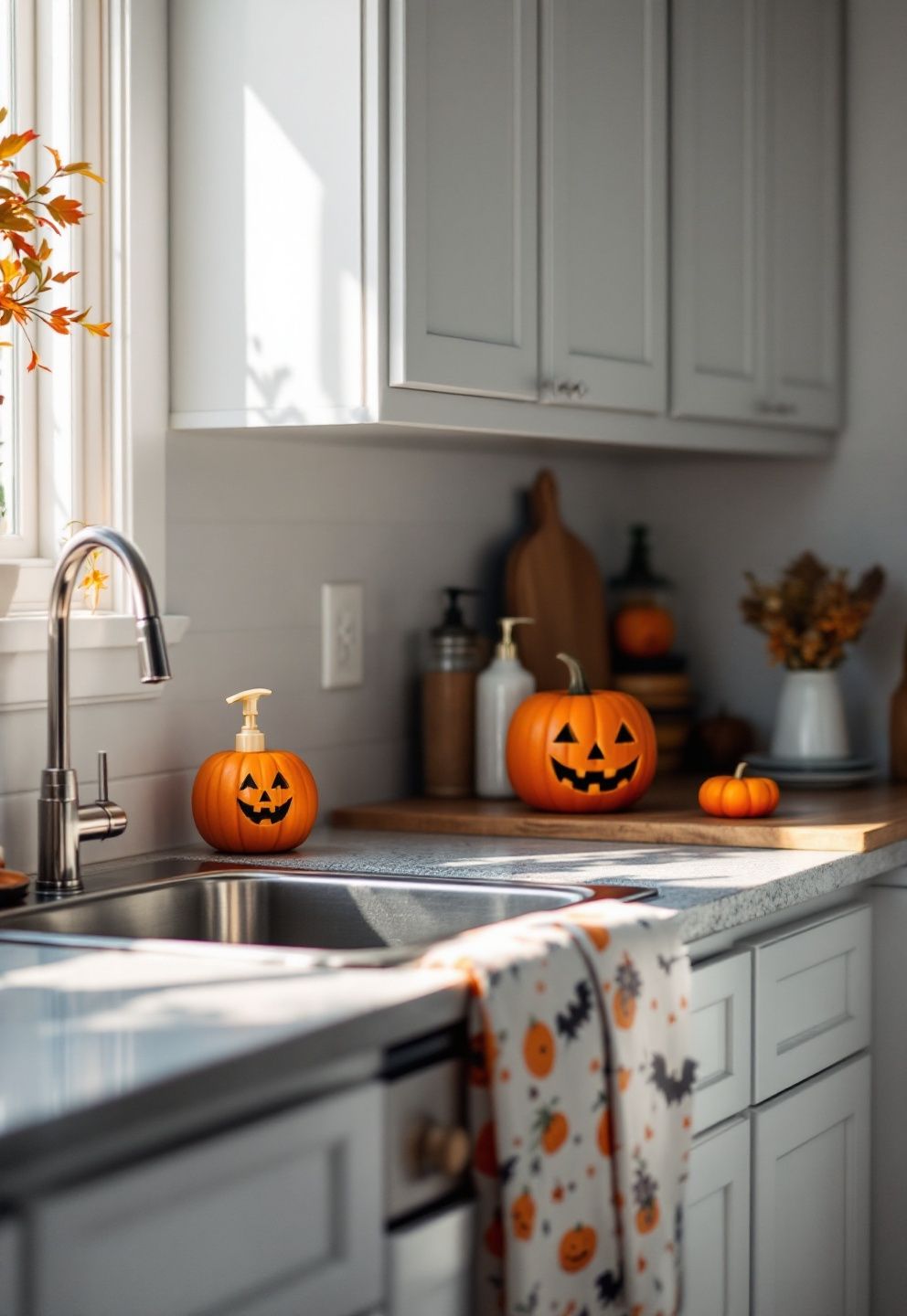 Spooky Tea Towel Swap – seasonal — spring + other seasonal — spring + other decor · Halloween Decor Ideas: 20 Spooky Stylish Designs That Elevate Every Room