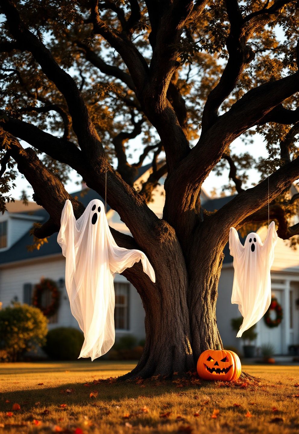 Why the Branch's Natural Fork Determines Placement – seasonal — spring + other seasonal — spring + other decor · Outdoor Halloween Decorations: 16 Front Yard and Garden Designs That Transform Your Whole Property