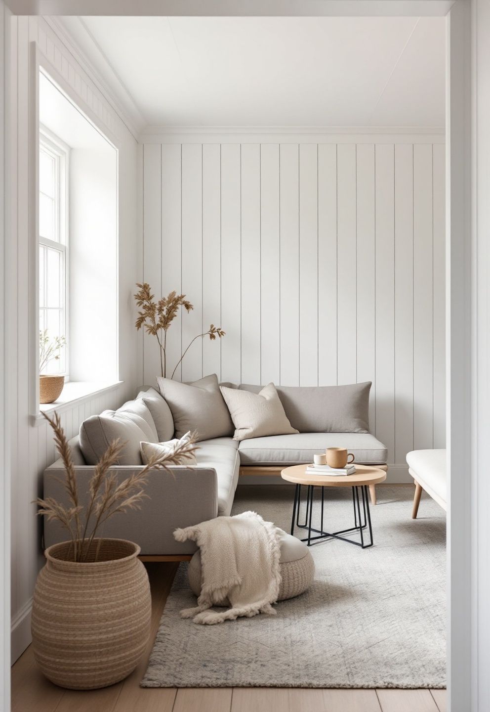 Board-and-Batten All Four Walls and Ceiling, Painted One Colour – coastal — living room coastal — living room decor · Coastal Living Room Ideas: 20 Beautiful Designs That Bring the Beach Home