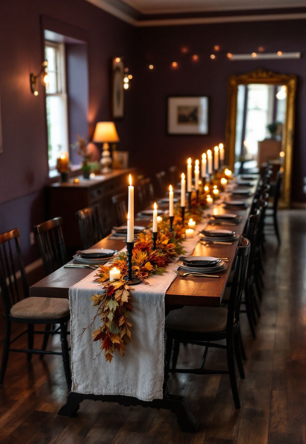 Garland-Based Centerpiece With Tucked-In Candles: How to Anchor It So It Stays Put – seasonal — fall seasonal — fall decor · Fall Table Centerpiece Ideas: 16 Stunning Autumnal Arrangements for Every Table