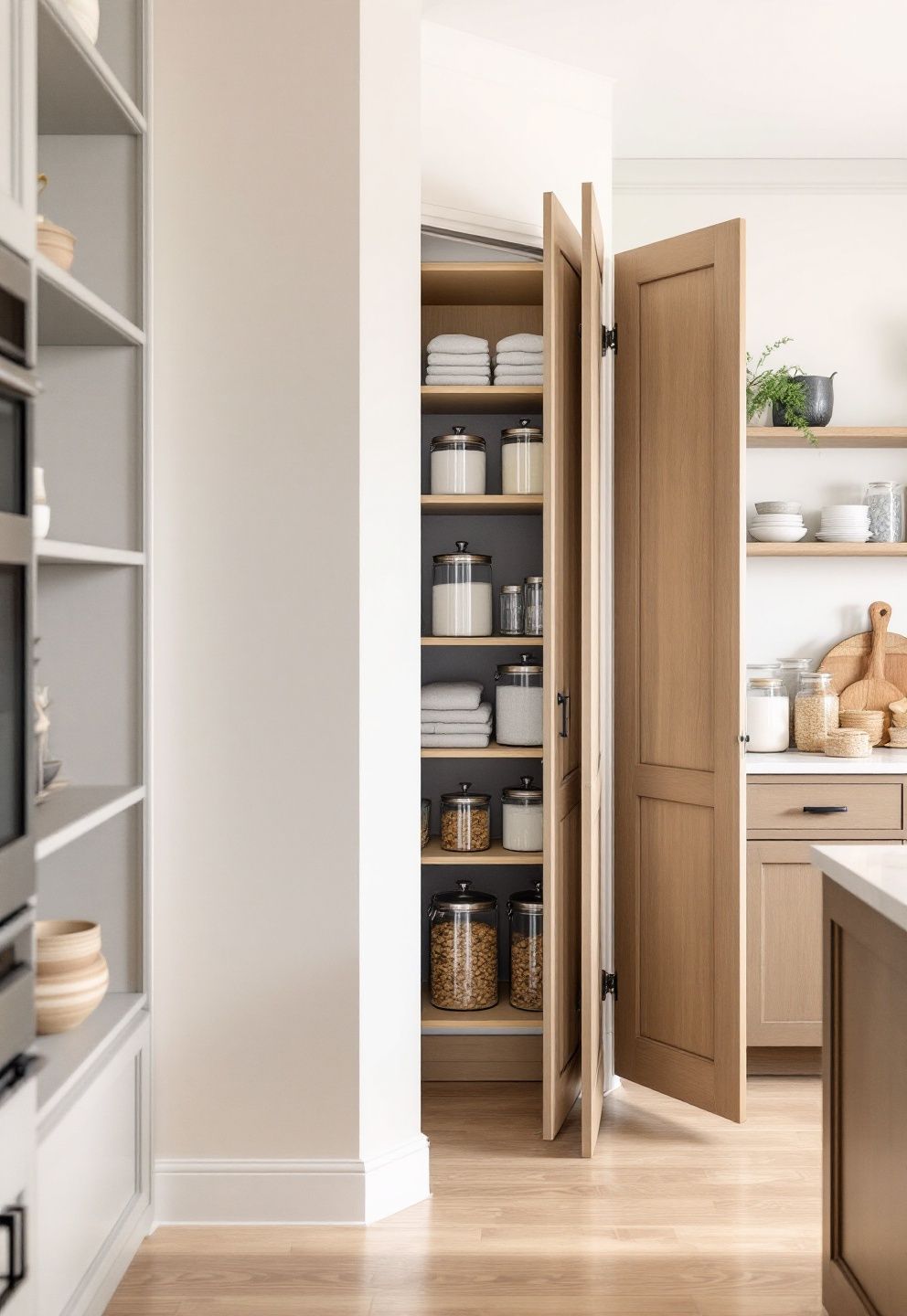 Japandi Kitchen Organisation: Storage, Pantry & Open Shelving Systems – Japandi japandi · The Ultimate Japandi Kitchen Guide: Design Decor and Organization
