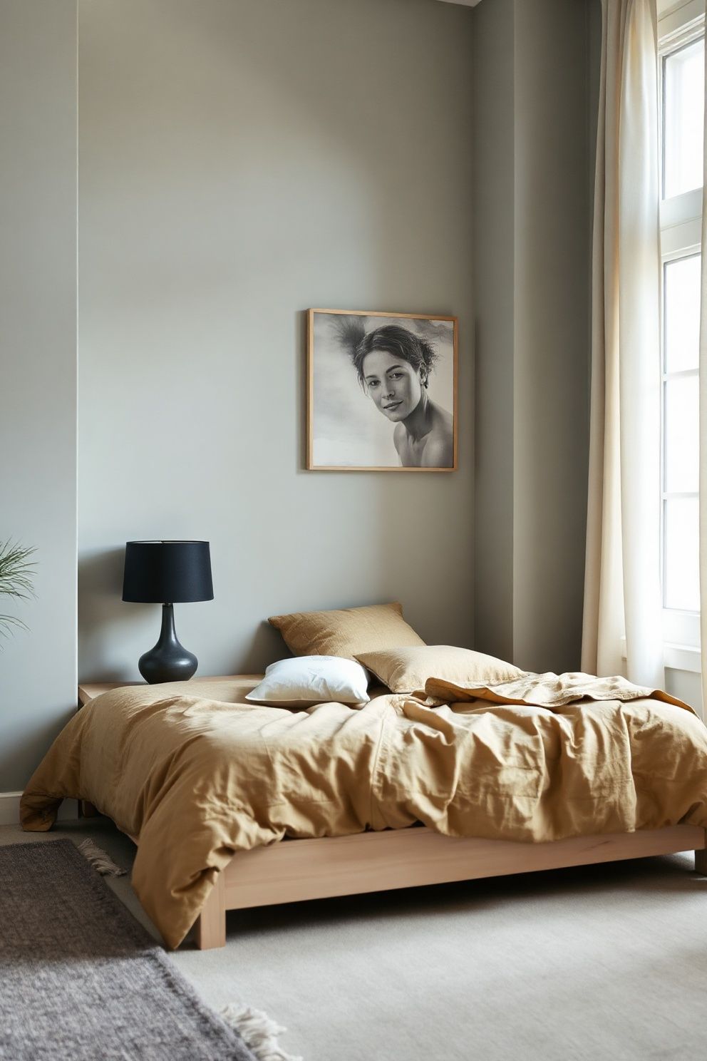 Sea Glass Green Walls Paired With Warm Sand Linen – Japandi coastal —-bedroom decor · Coastal Bedroom Ideas: 20 Stunning Designs for a Beautiful Beach-Inspired Space