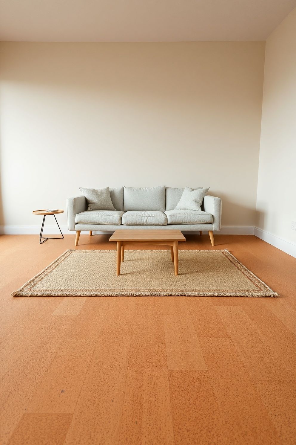 A 3x5 ft Natural Sisal Rug Under the Coffee Table Only — Not Under the Sofa – japandi — living room japandi — living room decor · 12 Small Japandi Living Room Ideas That Make Any Space Feel Bigger