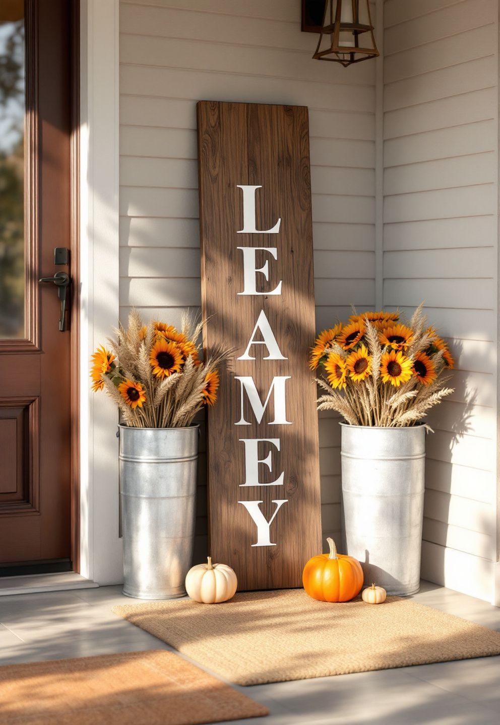 The Leaner Porch: DIY Signs as the Display Hero – seasonal — fall seasonal — fall decor · Fall Porch Decor Ideas: 15 Welcoming Seasonal Transformations for Your Front Door