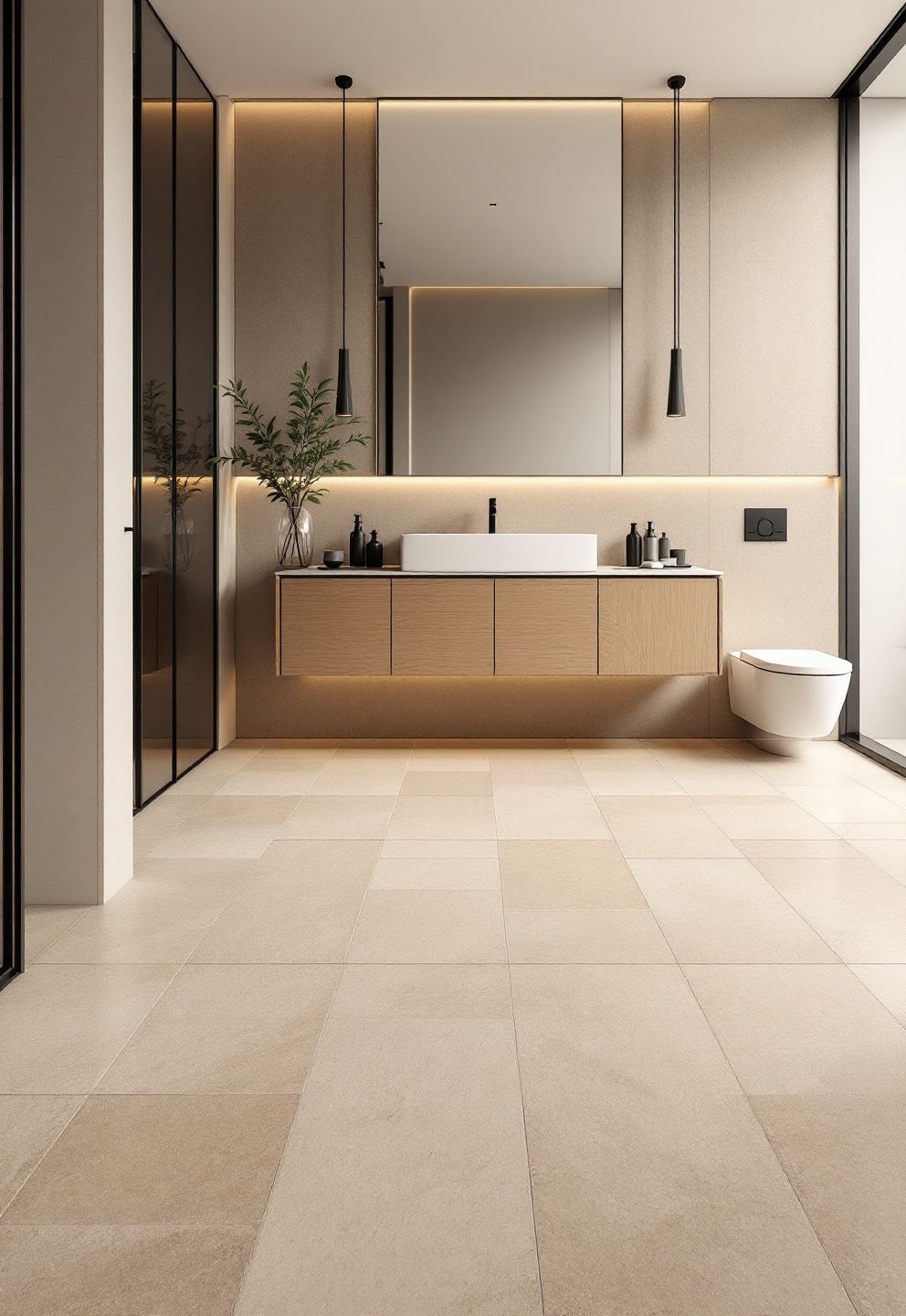Why Visible Floor Is the Cheapest Square Footage You Already Own – japandi — bathroom japandi — bathroom decor · 12 Small Japandi Bathroom Ideas That Make Tight Spaces Feel Peaceful
