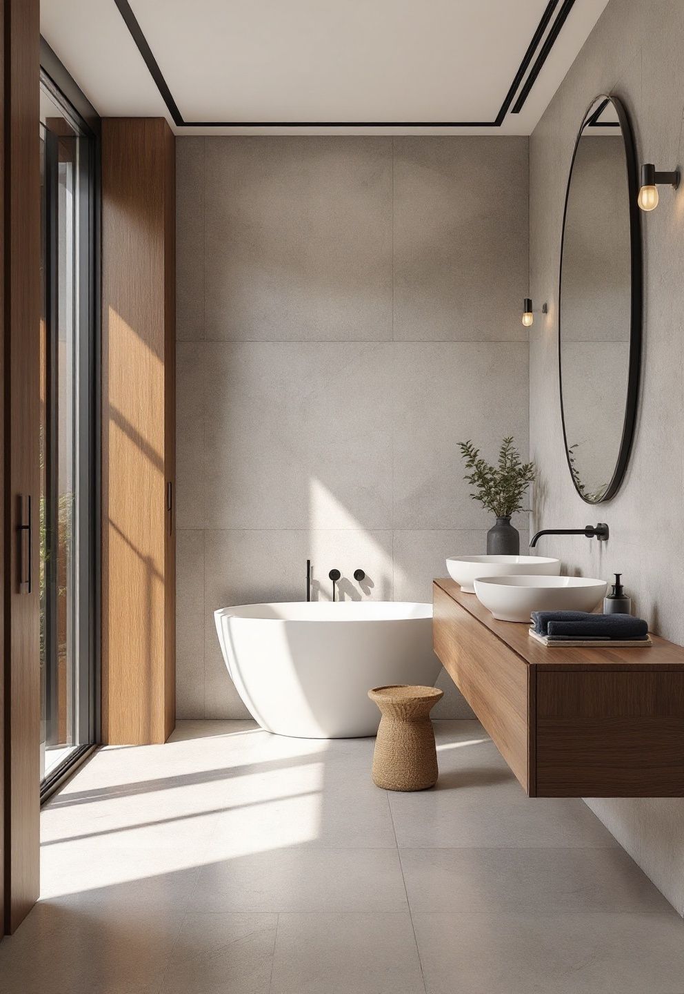 Warm Dark Wood vs. Cool Dark Wood – japandi — bathroom japandi — bathroom decor · 11 Dark Japandi Bathroom Ideas With a Rich and Moody Atmosphere