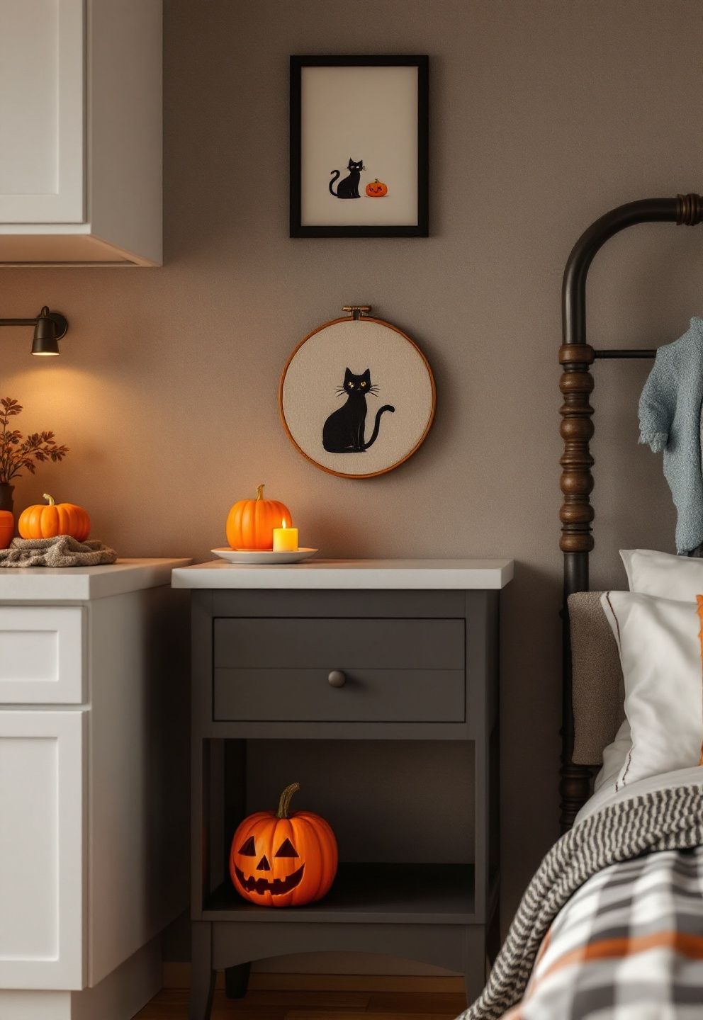 Art and Embroidery Over Plastic – seasonal — spring + other seasonal — spring + other decor · Vintage Halloween Decor: 14 Hauntingly Beautiful Aged Designs That Feel Chic Not Cheesy