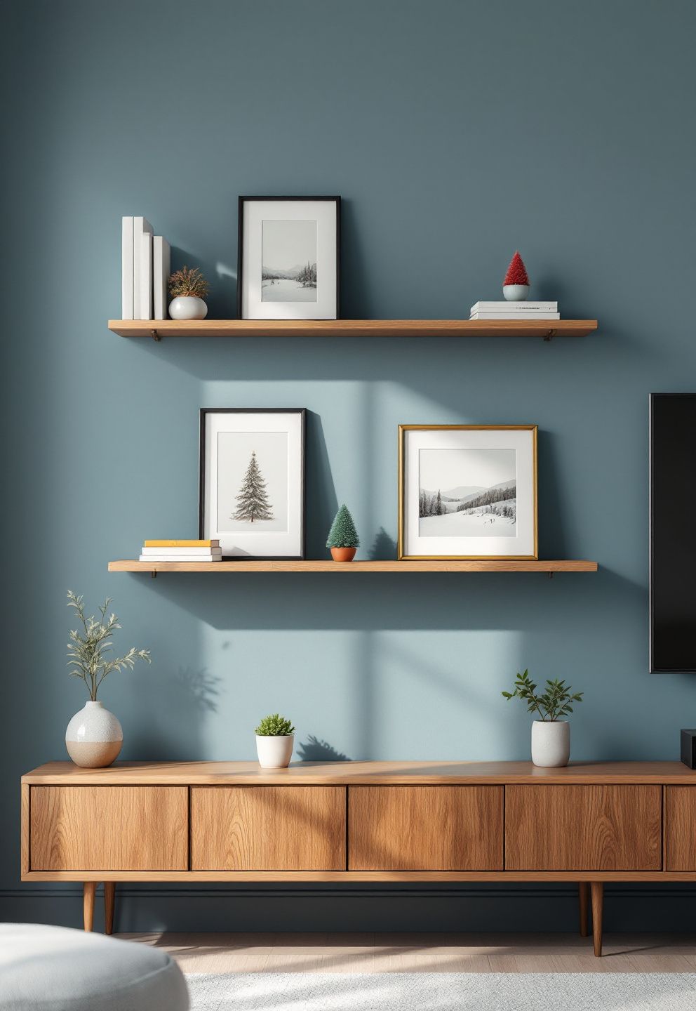 Turning Open Shelving Into a Framed Vintage Christmas Card Display – seasonal — christmas + winter seasonal — christmas + winter decor · Christmas Home Decor Ideas: 20 Beautiful Festive Transformations for Every Room