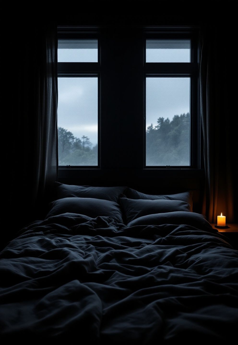 Charcoal Limewash Walls, Undyed Wool Bedding, and Fog-Light Through Unlined Linen Panels – coastal — bedroom coastal — bedroom decor · California Coastal Bedroom: 14 Laid-Back Golden State Designs That Feel Like Permanent Summer