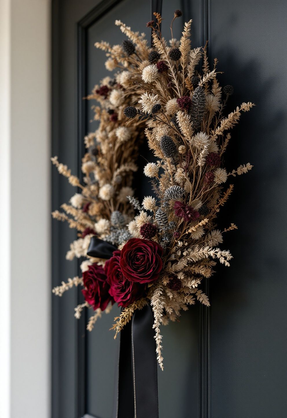 Dried Thistles and a Low Black Ribbon – seasonal — spring + other seasonal — spring + other decor · Dark Halloween Aesthetic: 14 Moody Elevated Designs That Are Scary Chic