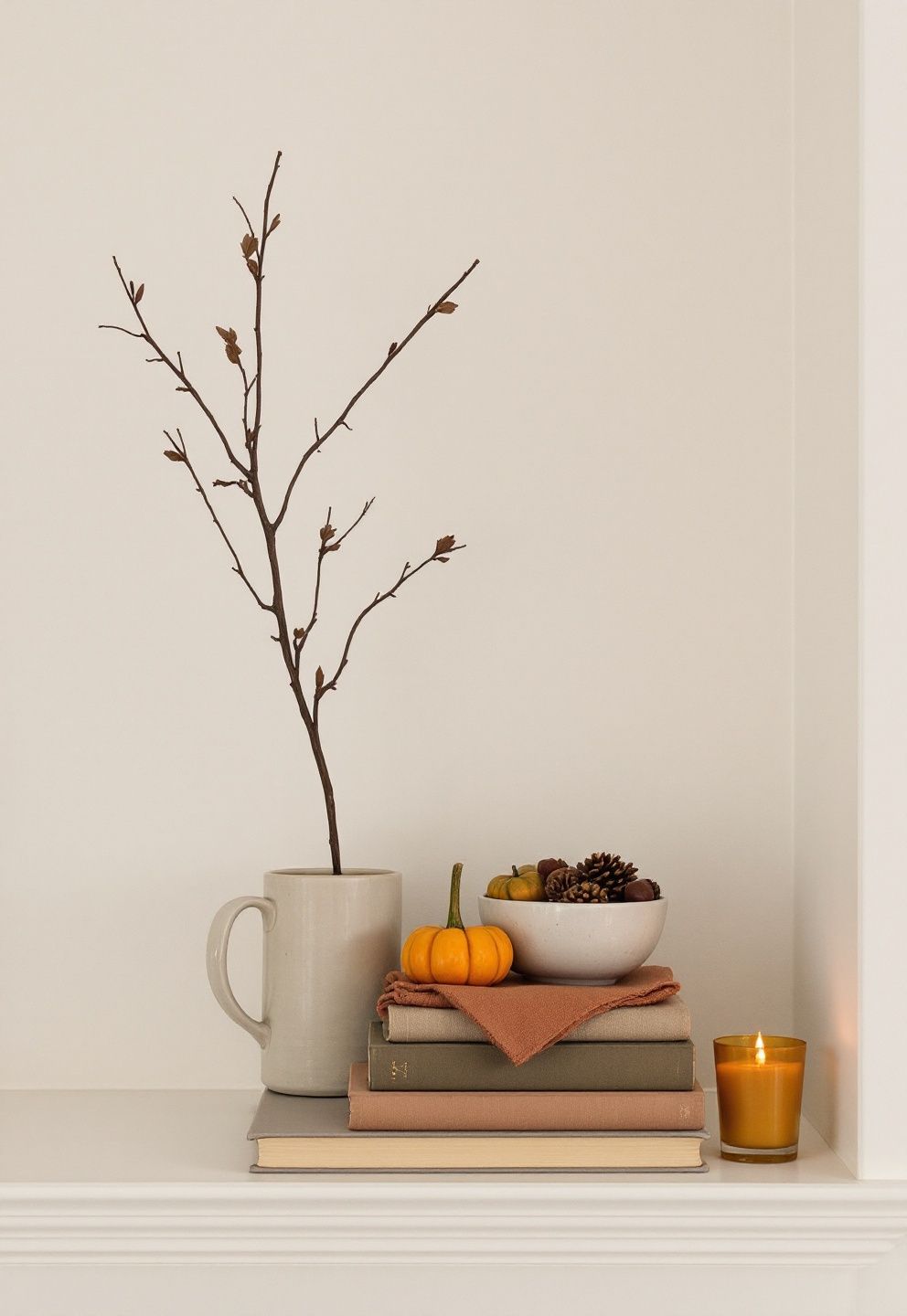 Bonus: A Complete Thanksgiving Mantel on a Budget Under $40 Using What You Already Own – seasonal — fall seasonal — fall decor · Thanksgiving Mantel Decor: 7 Warm Fireplace Styling Ideas for November
