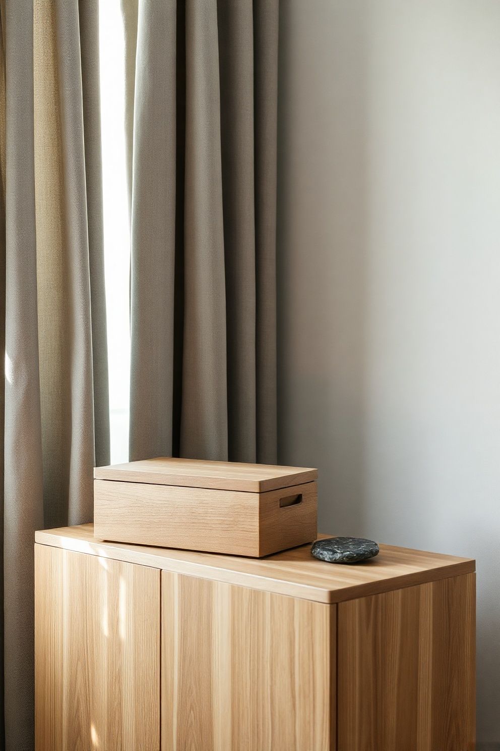 Store Remote Controls, Cables, and Chargers in One Lidded Box – Japandi japandi —-living-room decor · 15 Japandi Living Room Ideas on a Budget That Still Look Expensive