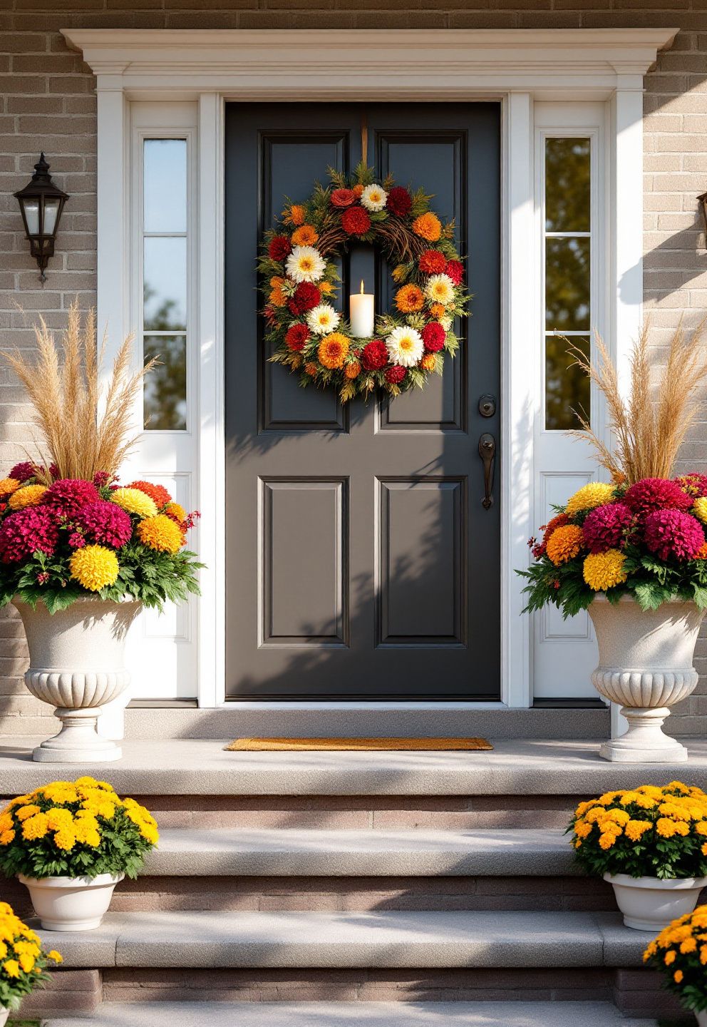 Fresh and Faux Mixed: Arrangements That Last All Season – seasonal — fall seasonal — fall decor · Fall Porch Decor Ideas: 15 Welcoming Seasonal Transformations for Your Front Door
