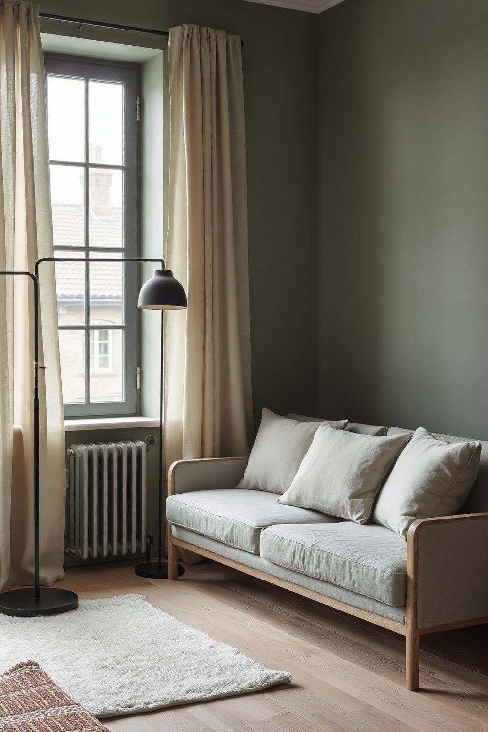 Japandi Living Room Color Scheme 3: Pale Sage and Ash Grey – japandi — living room japandi — living room decor · 10 Japandi Living Room Color Schemes That Designers Actually Use