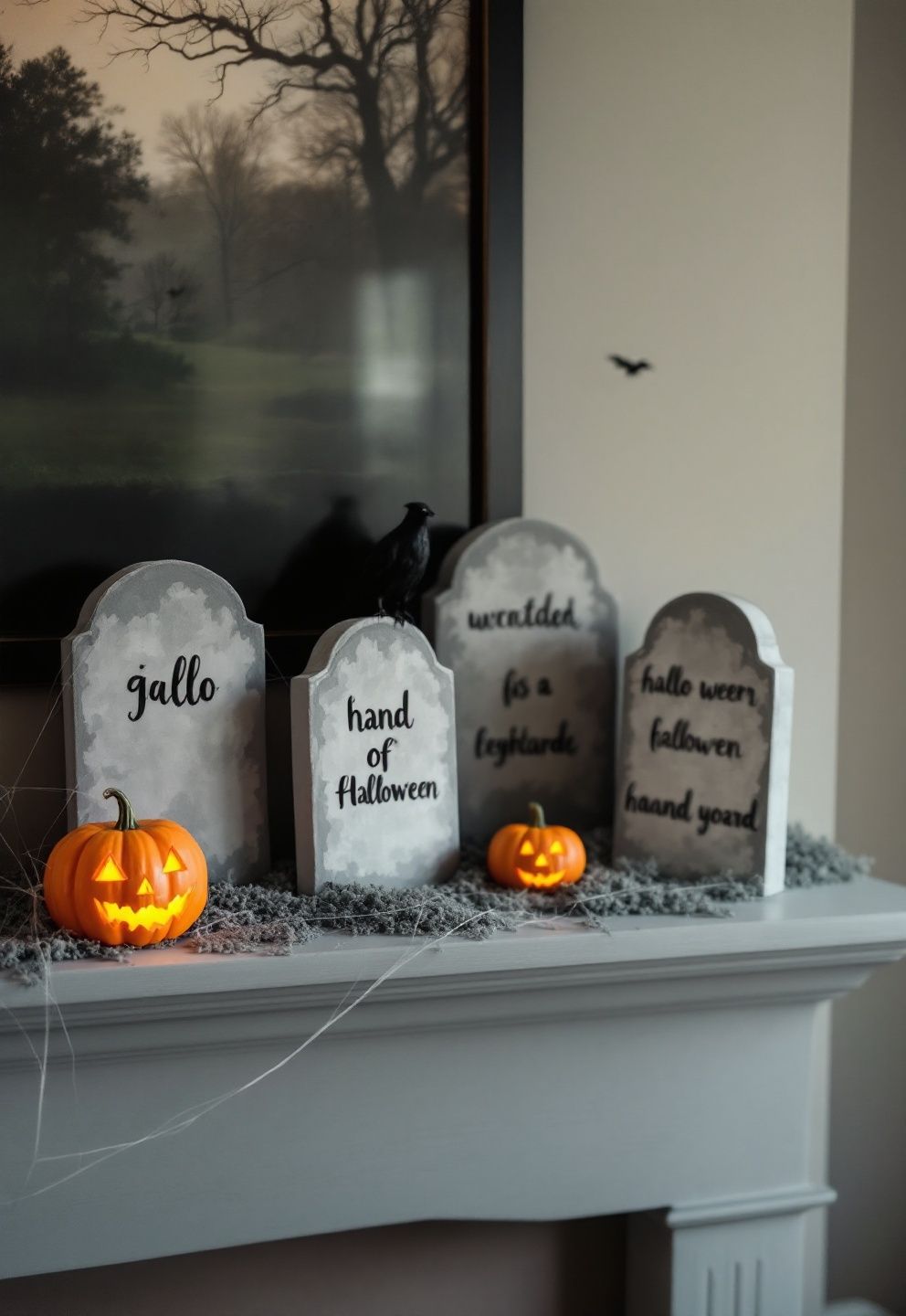 Asymmetrical DIY Halloween Graveyard Vignette From Foam Board – seasonal — spring + other seasonal — spring + other decor · DIY Halloween Decor: 13 Handmade Styling Ideas That Look Surprisingly Elevated