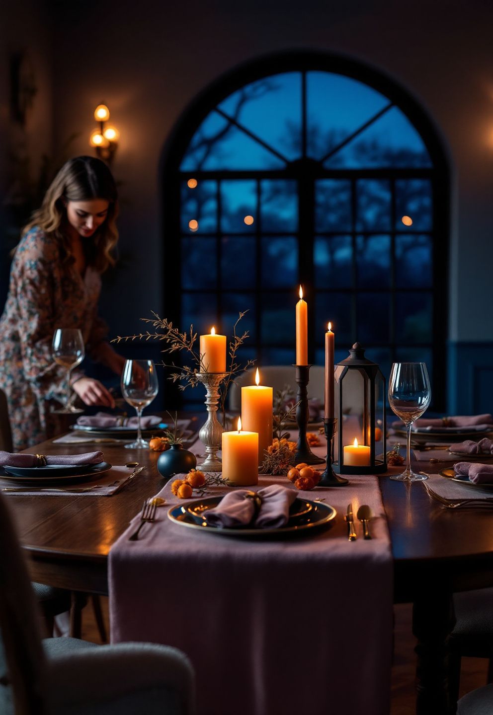 Black Lantern Cluster on the Table: How to Make It Feel Dinner-Ready, Not Spooky – seasonal — fall seasonal — fall decor · Fall Table Centerpiece Ideas: 16 Stunning Autumnal Arrangements for Every Table