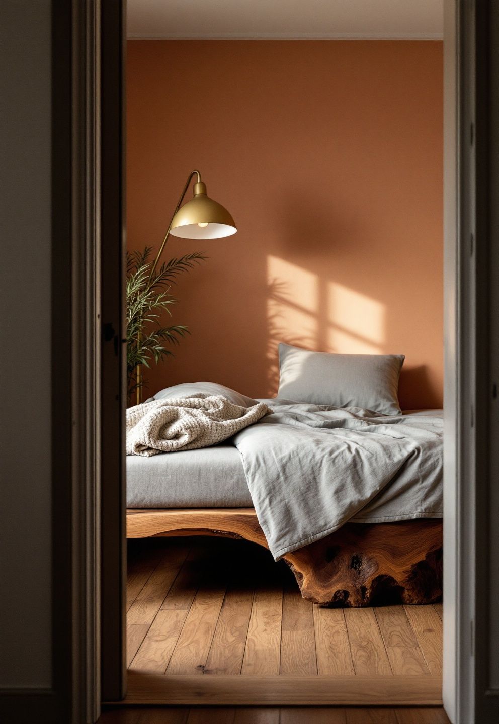 The Raw-Edge Live-Wood Bed Frame: One Imperfect Slab as the Whole Statement – japandi — bedroom japandi — bedroom decor · 21 Japandi Bedroom Ideas That Will Make You Never Want to Leave