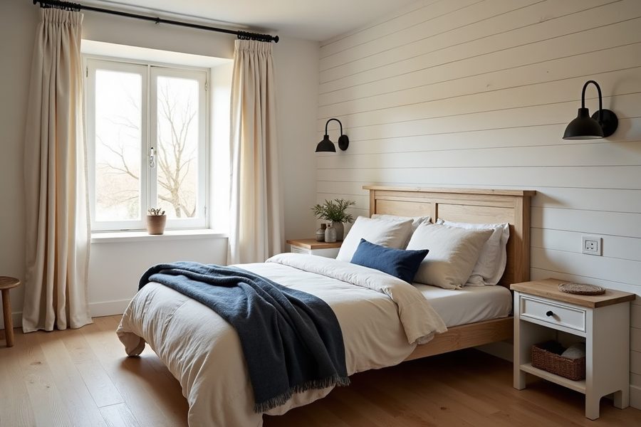 Coastal Farmhouse Bedroom: 14 Designs Where Rustic Wood Meets the Shore