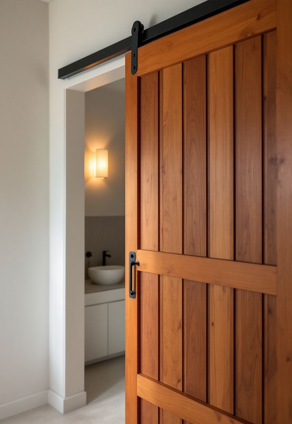 Slatted Wood vs. Frosted Glass: Picking the Door That Still Reads Japandi – japandi — bathroom japandi — bathroom decor · 12 Small Japandi Bathroom Ideas That Make Tight Spaces Feel Peaceful