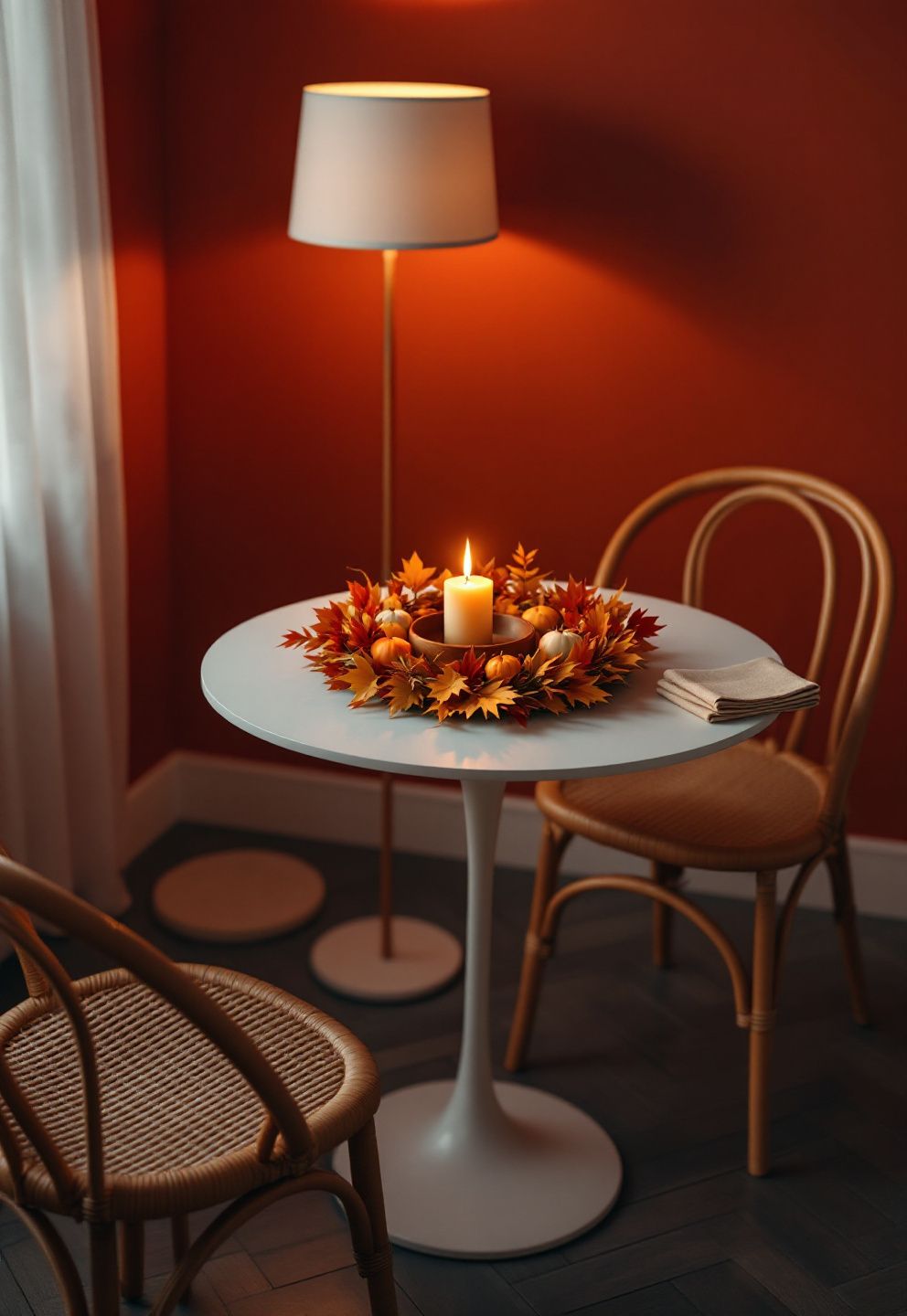 Flat Wreath-Style Centerpiece: Lay It Flat Around a Bowl or Candle – seasonal — fall seasonal — fall decor · Fall Table Centerpiece Ideas: 16 Stunning Autumnal Arrangements for Every Table
