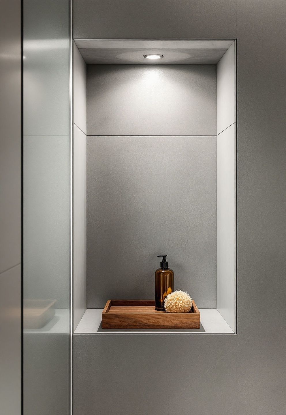 Recessed Niches: Storage That Doesn't Project Into the Room – japandi — bathroom japandi — bathroom decor · 12 Small Japandi Bathroom Ideas That Make Tight Spaces Feel Peaceful