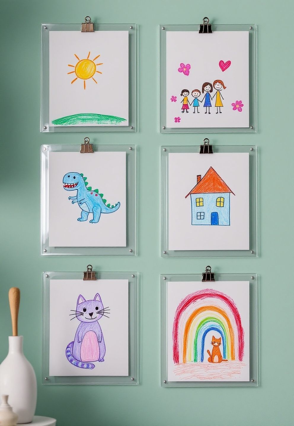 The Fun Rotating Kids'-Art Gallery: Swap-Friendly and Low Maintenance – style guides style guides decor · Gallery Wall Ideas: 10 Picture Wall Designs for Every Room in Your Home