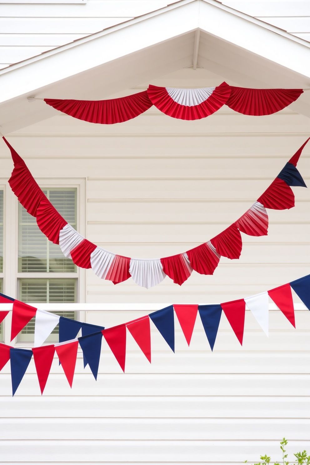 Patriotic Porch Banners and Bunting for July 4th Curb Appeal – seasonal — spring + other seasonal — spring + other decor · 4th of July Porch Decor: 14 Festive Front Door Designs for Independence Day
