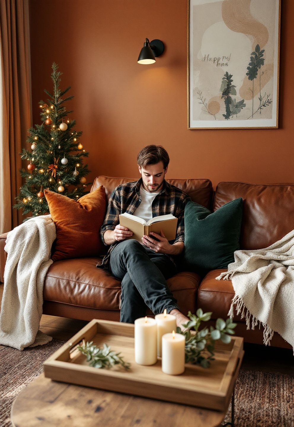 The Pillow and Throw Combination That Warms a Brown Sofa Without Matching It – seasonal — christmas + winter seasonal — christmas + winter decor · Christmas Living Room Decor: 16 Festive Designs That Make Your Lounge Feel Magical