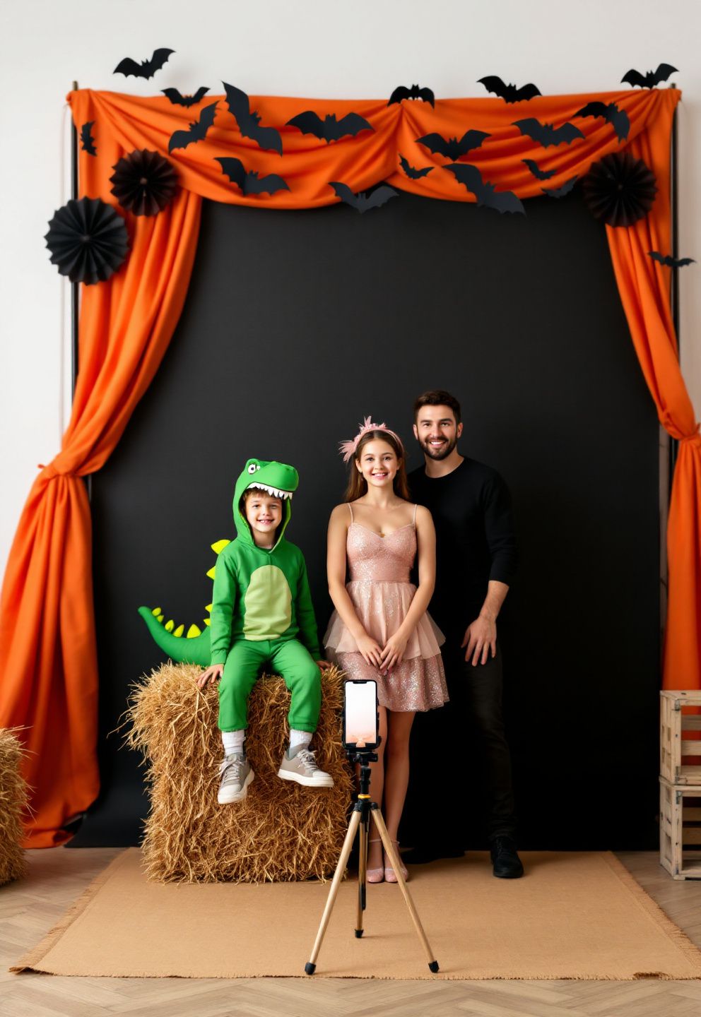 Prop Placement and Posing Space That Fits Multiple People Without Crowding the Frame – seasonal — spring + other seasonal — spring + other decor · Halloween Indoor Photo Booth Ideas - 8 Stunning Instagram Worthy Indoor Halloween Photo Booths For Everyone
