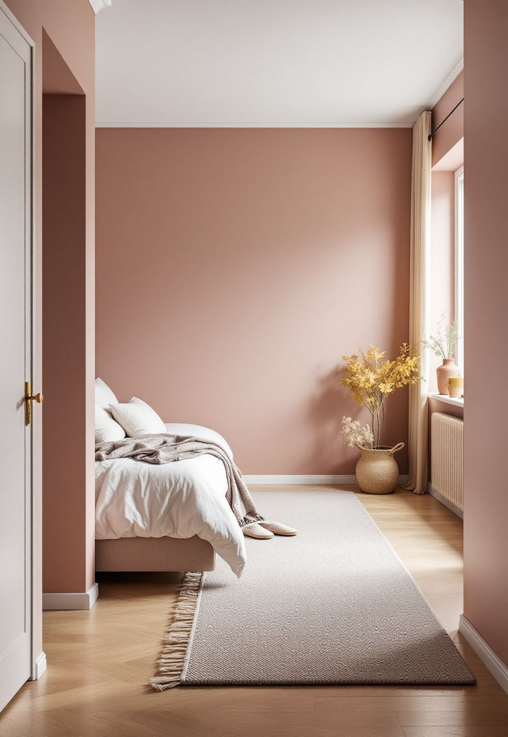 A Bedside Runner Instead of a Full Rug When Floor Space Is Under 60cm Wide – japandi — bedroom japandi — bedroom decor · 13 Small Japandi Bedroom Ideas That Feel Spacious and Serene