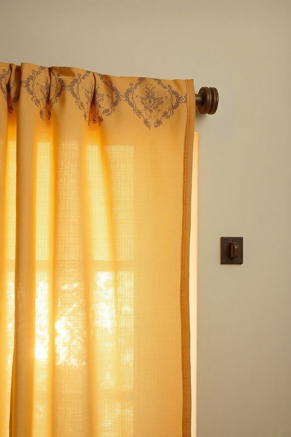 Yellowed Aged Cotton Sheers on a Warped Timber Curtain Rod – coastal — bedroom coastal — bedroom decor · Coastal Vintage Bedroom: 14 Timeworn Designs Full of Faded Beauty and Soul