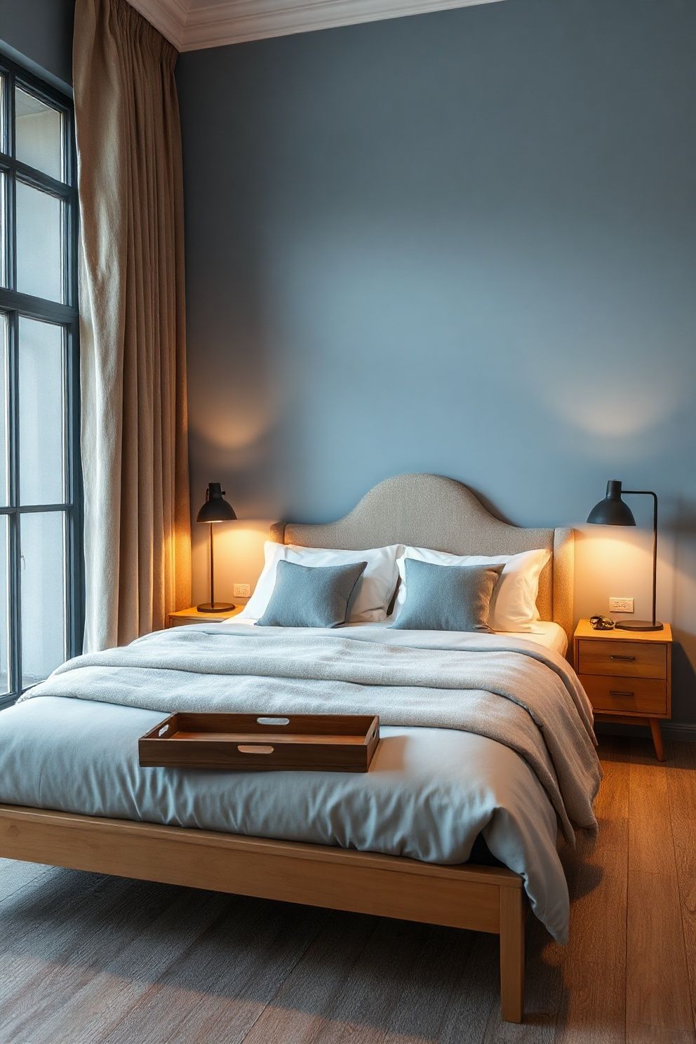 A Warm Greige Base With Horizon Blue Accents – Japandi coastal —-bedroom decor · Coastal Bedroom Ideas: 20 Stunning Designs for a Beautiful Beach-Inspired Space