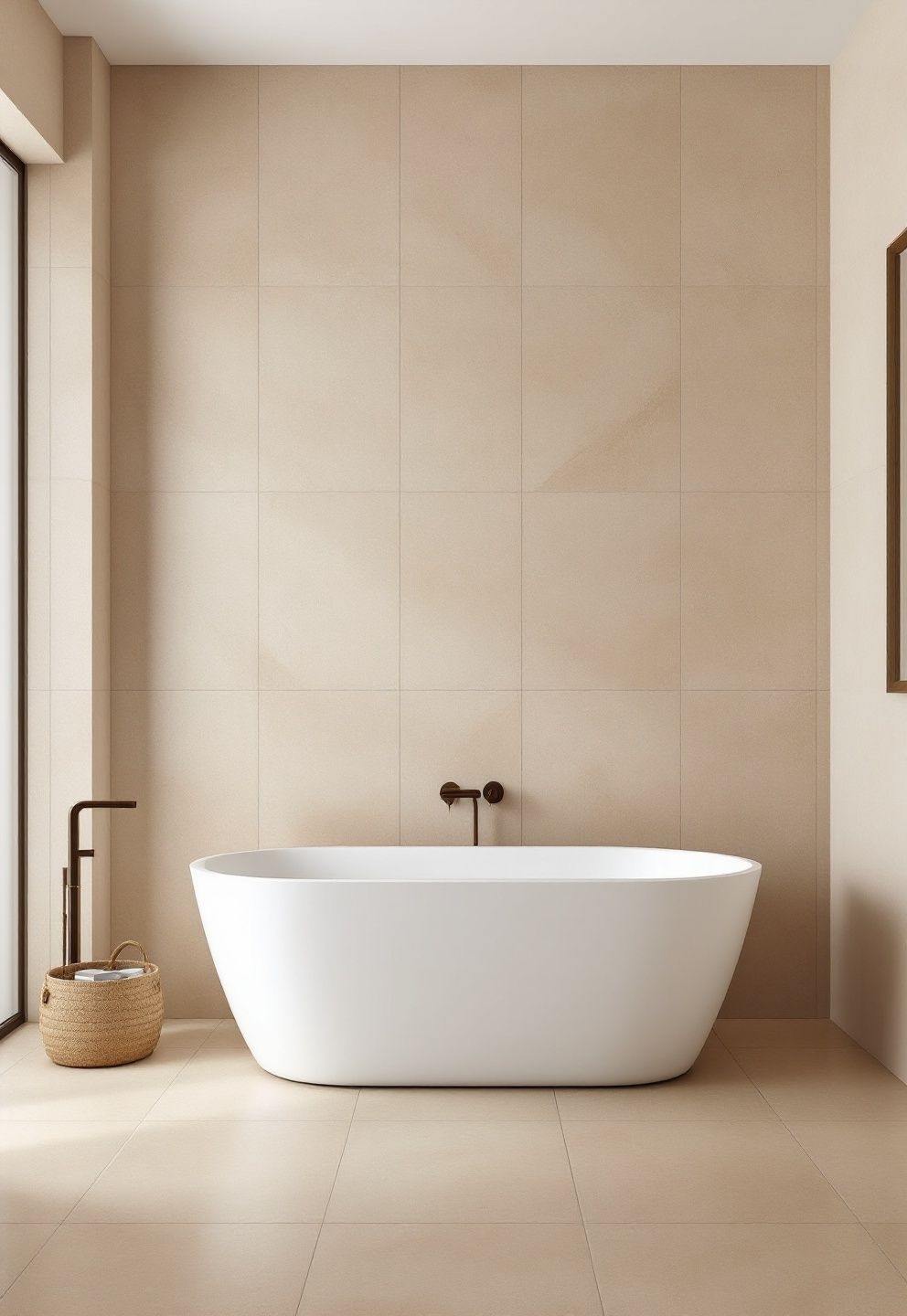 Carrying One Tile From Floor to Wall Instead – japandi — bathroom japandi — bathroom decor · 12 Small Japandi Bathroom Ideas That Make Tight Spaces Feel Peaceful