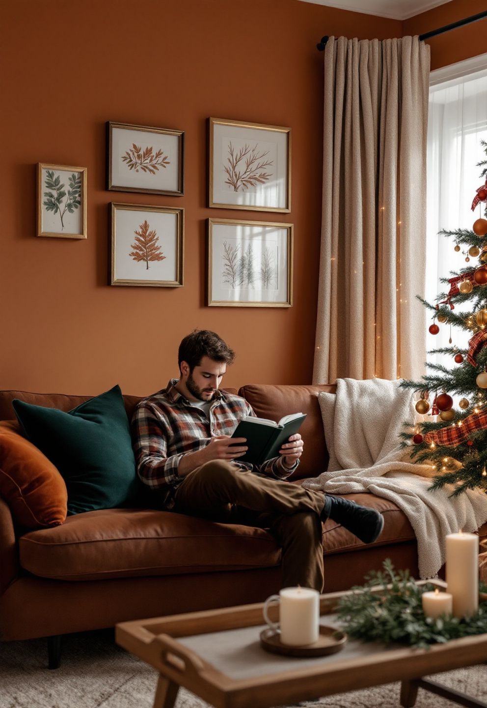 Christmas Decor for a Brown Couch – seasonal — christmas + winter seasonal — christmas + winter decor · Christmas Living Room Decor: 16 Festive Designs That Make Your Lounge Feel Magical