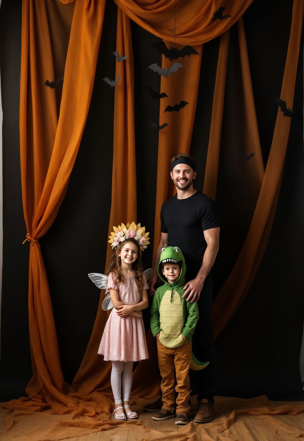 A Coordinated Backdrop Color Palette That Ties Together Mismatched Costumes – seasonal — spring + other seasonal — spring + other decor · Halloween Indoor Photo Booth Ideas - 8 Stunning Instagram Worthy Indoor Halloween Photo Booths For Everyone