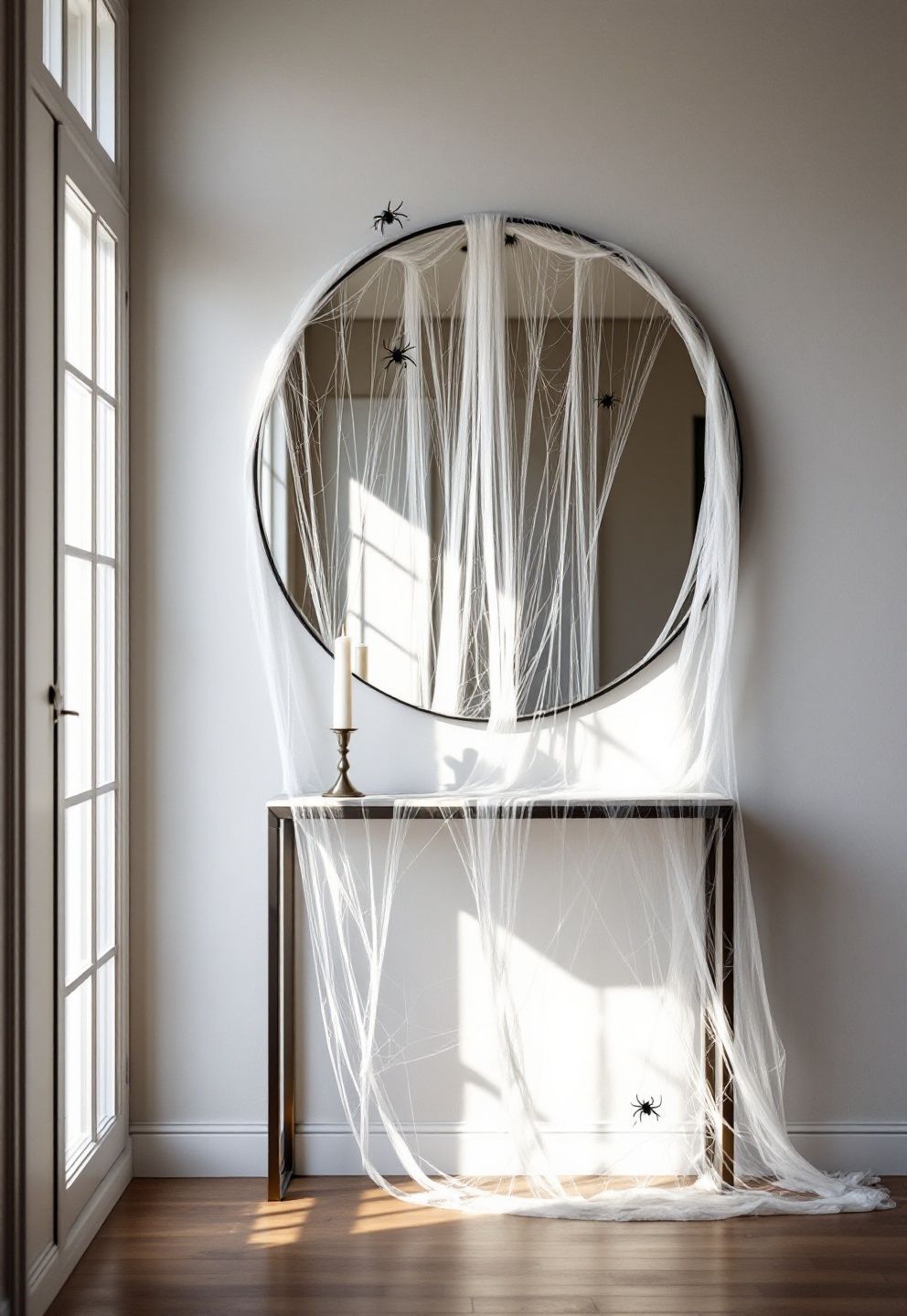 Cobweb Mirror Frame – seasonal — spring + other seasonal — spring + other decor · Halloween Decor Ideas: 20 Spooky Stylish Designs That Elevate Every Room